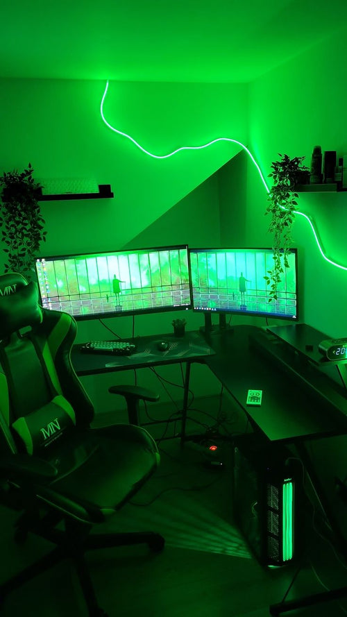 5 Meter Green Neon LED ROPE Light with 12V Adapter – Flexible Decorative Neon Light