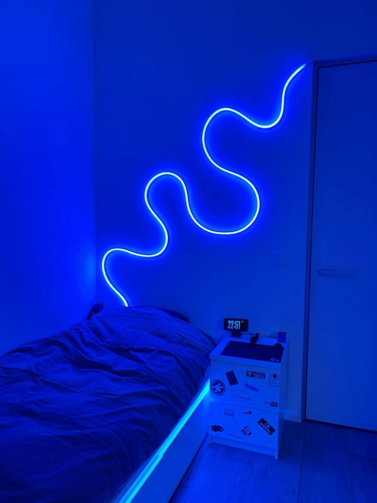 Blue Neon LED ROPE Light with 12V Adapter – Flexible Decorative Neon Light
